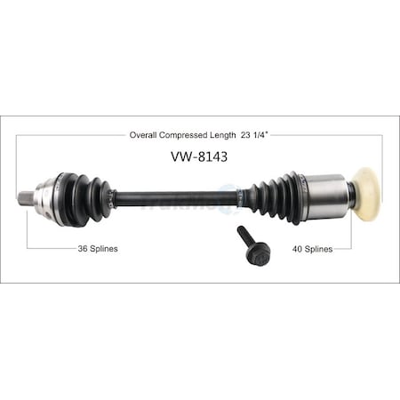 Surtrack Axle Cv Axle Shaft, Vw-8143 VW-8143